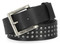 Harley-Davidson Men's Triple Row Studded Genuine Leather Belt - Black - Wisconsin Harley-Davidson