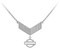 Harley-Davidson Women's Insignia Open Bar & Shield Necklace, Sterling Silver - Wisconsin Harley-Davidson