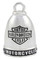 Harley-Davidson Motorcycle H-D Classic Bar & Shield Ride Bell - Black On Silver - Wisconsin Harley-Davidson