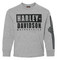 Harley-Davidson Little Boys' Motorcycles Long Sleeve Crew Tee - Athletic Gray - Wisconsin Harley-Davidson