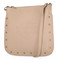 Harley-Davidson Women's Flat Studded Bar & Shield Crossbody Bag - Tan - No Hassle Returns at Wisconsin Harley