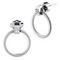 Harley-Davidson Women's Snake Chain Crystal Doorknocker Earrings Stainless Steel - Wisconsin Harley-Davidson