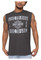 Harley-Davidson Men's Weathered Sleeveless Cotton Muscle Shirt, Charcoal Gray - Wisconsin Harley-Davidson
