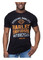 Harley-Davidson Men's Distressed Triathlon Crew-Neck Short Sleeve Tee - Black - Wisconsin Harley-Davidson