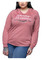 Harley-Davidson Women's Color Script Curved Hem V-Neck Pullover Hoodie - Rose - Wisconsin Harley-Davidson