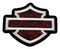 Harley-Davidson 3.5in. Embroidered Hollow Roses Bar & Shield Emblem Sew-On Patch - Wisconsin Harley-Davidson