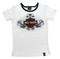 Harley-Davidson Little Girls' Felt Bar & Shield Short Sleeve Rib Tee - White - Wisconsin Harley-Davidson