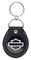 Harley-Davidson Silhouette Bar & Shield Logo Vinyl Fob Key Chain - Black & Gray - Wisconsin Harley-Davidson