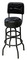 Harley-Davidson Open Bar & Shield Bar Stool w/ Backrest, Steel Frame - Black - Wisconsin Harley-Davidson