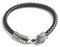 Harley-Davidson Men's 9 in. Boxed Eagle Head Woven Leather Cord Bracelet - Black - Wisconsin Harley-Davidson