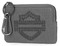 Harley-Davidson Women's Bar & Shield Studded Key Case Polyester Pouch – Gray - Wisconsin Harley-Davidson