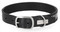 Harley-Davidson Leather Embellished H-D Logo Adjustable Pet Collar - Solid Black - Wisconsin Harley-Davidson