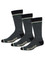 Harley-Davidson Men's Wool Surplus Moisture Wicking Riding Socks- Black, 3 Pairs - Wisconsin Harley-Davidson