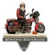 Harley-Davidson Sculpted Biker Santa Christmas Stocking Holder Hook, Polyresin - Wisconsin Harley-Davidson