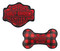 Harley-Davidson Red & Black Buffalo Plaid Bar & Shield Pet Toys - Set Of Two - Wisconsin Harley-Davidson