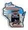 Harley-Davidson Custom Wisconsin Harley Dealer Hard Acrylic Magnet - 3 x 3 inch - Wisconsin Harley-Davidson