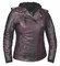 Derringer Women's 3-IN-1 Lambskin Hooded Leather Motorcycle Jacket - Purple - Wisconsin Harley-Davidson