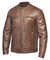 Derringer Men's Classic Premium Lambskin Leather Motorcycle Jacket, Dark Brown - Wisconsin Harley-Davidson