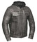 Derringer Men's Hooded Vented Lambskin Leather Motorcycle Jacket, Gray - Wisconsin Harley-Davidson
