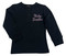 Harley-Davidson Little Girls' Pink Script Long Sleeve Henley Tee - Black - Wisconsin Harley-Davidson