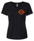 Harley-Davidson Women's Open Bar & Shield On Black Short Sleeve T-Shirt - Wisconsin Harley-Davidson