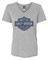 Harley-Davidson Women's Bar & Shield Logo On Gray Short Sleeve V-Neck T-Shirt - Wisconsin Harley-Davidson