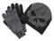 Harley-Davidson Men's Willie G Skull Beanie & Gloves Set, Gray 97657-25VM - Wisconsin Harley-Davidson