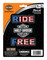 Harley-Davidson Bar & Shield Logo RWB Ride Free Vinyl Decal - 6 x 8 in. - Wisconsin Harley-Davidson