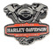 Harley-Davidson 1.5 inch. Twin Cam Engine Metal Pin, Silver & Orange Finish - Wisconsin Harley-Davidson