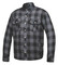 Derringer Men's Armored Zip & Snap Plaid Flannel Shirt Jacket, Gray/Black - Wisconsin Harley-Davidson