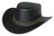 Derringer Men's Premium Cowhide Leather Classic Western Cowboy Hat - Black - Wisconsin Harley-Davidson