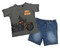Harley-Davidson Baby Boys' 2-Piece Newborn Knit Tee & Denim Shorts Set - Wisconsin Harley-Davidson