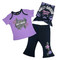 Harley-Davidson Baby Girls' 3-piece Roses Tee & Pant Newborn Gift Set w/ DooRag - Wisconsin Harley-Davidson