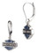 Harley-Davidson Women's Bar & Shield Stone Drop Earrings, Blue & Silver - Wisconsin Harley-Davidson