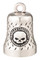 Harley-Davidson Silver Tone H-D Willie G Skull Logo Ride Bell With Tie, Silver - Wisconsin Harley-Davidson