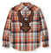 Harley-Davidson Free Shipping - Harley-Davidson Men's Eagle Plaid Long Sleeve Shirt, Orange 96393-25VM - Free Shipping on many products plus Orders Over $99