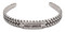 Harley-Davidson Women's H-D Script Logo Braided Flexible Cuff Bracelet, Silver - Wisconsin Harley-Davidson