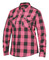 Derringer Women's Rugged Button Long Sleeve Plaid Flannel Shirt, Pink/Black - Wisconsin Harley-Davidson