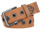 Harley-Davidson Women's Eyelet Perf Metal Bar & Shield Badge Canvas Belt - Tan - Wisconsin Harley-Davidson