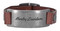 Harley-Davidson Unisex H-D Script Brown Leather Metal Plaque Leather Cuff - Wisconsin Harley-Davidson