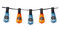 Harley-Davidson Vivid Bar & Shield LED String Party Lights, Orange & Blue - Wisconsin Harley-Davidson