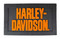 Harley-Davidson Durable Rubber Entry Mat, Non-Slip w/ Flocked Orange Logo- Black - Wisconsin Harley-Davidson