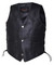 Derringer Boys Biker Premium Kids Leather Vest w/ Adjustable Straps, Black - Wisconsin Harley-Davidson