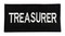 Derringer Treasurer Bold Text Embroidered Patch, Black/White - Wisconsin Harley-Davidson
