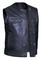 Derringer Men's Lowcut Short Premium Motorcycle Biker Leather Club Vest, Black - No Hassle Returns at Wisconsin Harley