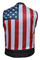 Derringer Men's Freedom USA Flag Liner Motorcycle Biker Leather Club Vest, Black - No Hassle Returns at Wisconsin Harley