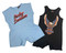 Harley-Davidson Baby Girls' 2-Pack Newborn Glitter Romper Set, Blue/Black - Wisconsin Harley-Davidson