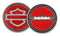 Harley-Davidson Red Flame Bar & Shield Metal Challenge Coin, Red Finish - Wisconsin Harley-Davidson