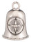 Harley-Davidson Sculpted Radial Compass Ride Bell, Silver Finish - Wisconsin Harley-Davidson