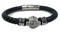 Harley-Davidson Men's 9 in. Bar & Shield Logo Braided Leather Bracelet, Black - Wisconsin Harley-Davidson